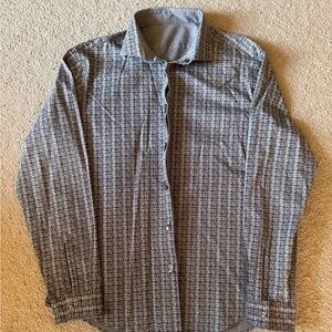Men's Gray Checkered Shirt